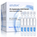 30pcs Ultra-Hydrating Acid Serum-1.2ml Hyaluronic Acid Ultra-Hydrating Vials with 3% Hyaluronic Acid,-Sensitive-Soothing-Anti Aging Serum for Face