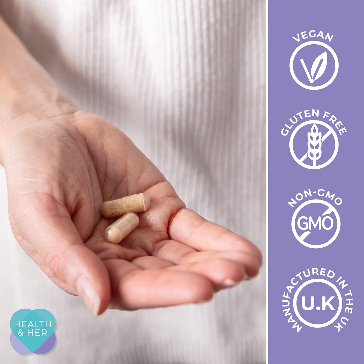 Health & Her Natural Sleep+ Supplement - Designed to Support a Relaxing and restful Sleep – Contains Natural Ingredients Including Vitamins B6 and Magnesium - 60 Tablets - 2 Month Supply……