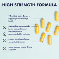 Higher Nature - VisualEyes - Supports Vision - Lutein, Zeaxanthin, Bilberry & Essential Vitamins - 10 Active Ingredients - Vegan - 30 Capsules