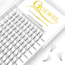 QUEWEL Premade Fan Volume Lash Extensions 5D 0.10D 14mm Russian Pre Made Fan Lashes | 3D 4D 5D 6D 0.07/0.10 C/D Curl 8-15mm | Long Lasting | Easy Application（5D 0.10D 14mm）