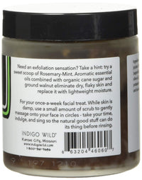 Indigo Wild - Zum Face Sugar Facial Scrub Rosemary-Mint & Walnut - 4 oz.