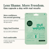 Gut Wealth Daily Postbiotic Capsules for Gut Health Support, 4 Week Pack