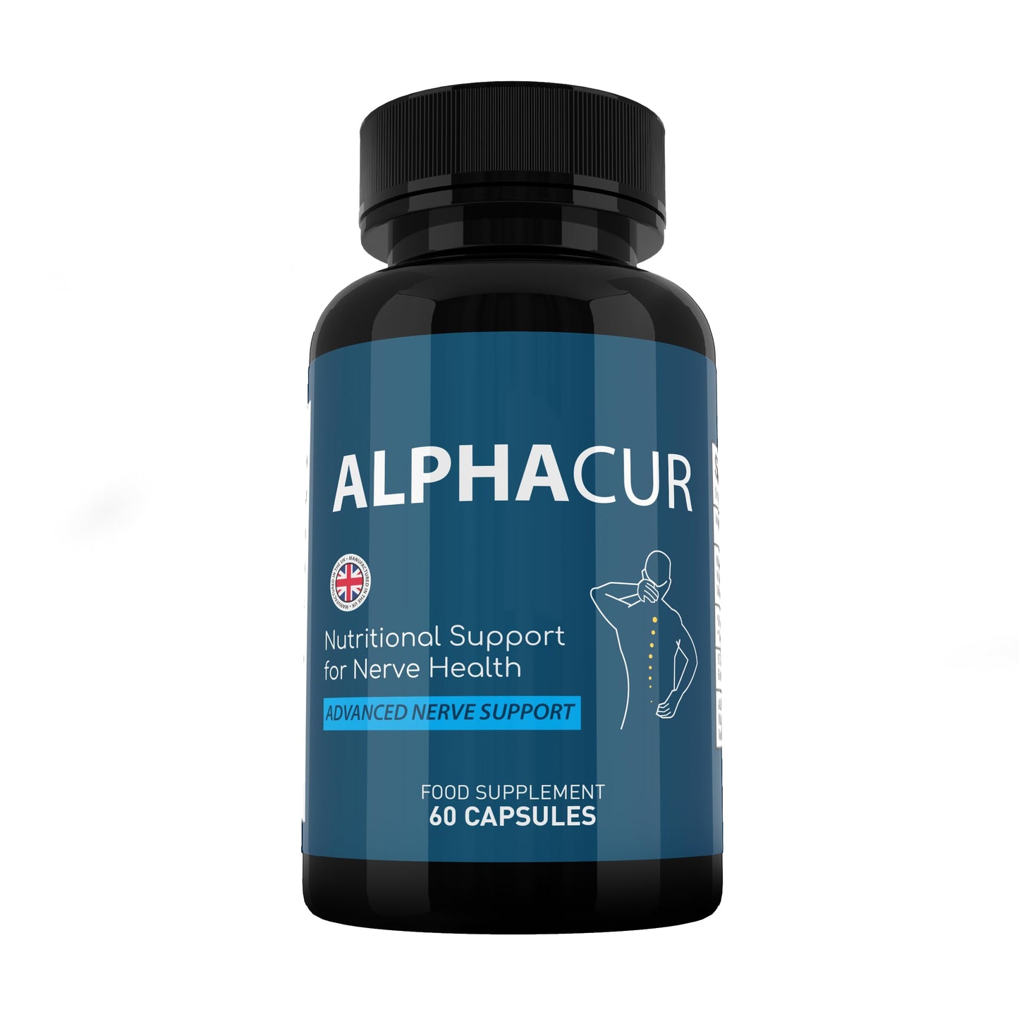 SUPPLEMENT PARADISE ALPHACUR Advanced Nerve Support Supplement – Marine Collagen, Vitamin C & B3 Blend – 60 Capsules – Nutritional Support for Healthy Nerves