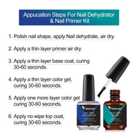 VENALISA Nail Primer and Dehydrator Set Professional Natural Nails Primer and Nail Prep Dehydrate Quick Dry For Gel Nail Polish Extension gel Acrylic Powder 15ml 0.5oz