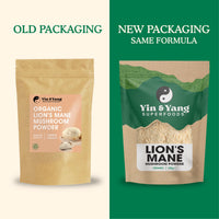 Yin & Yang Superfoods Organic Lion's Mane Powder 100g | Full-Spectrum Extract | Focus
