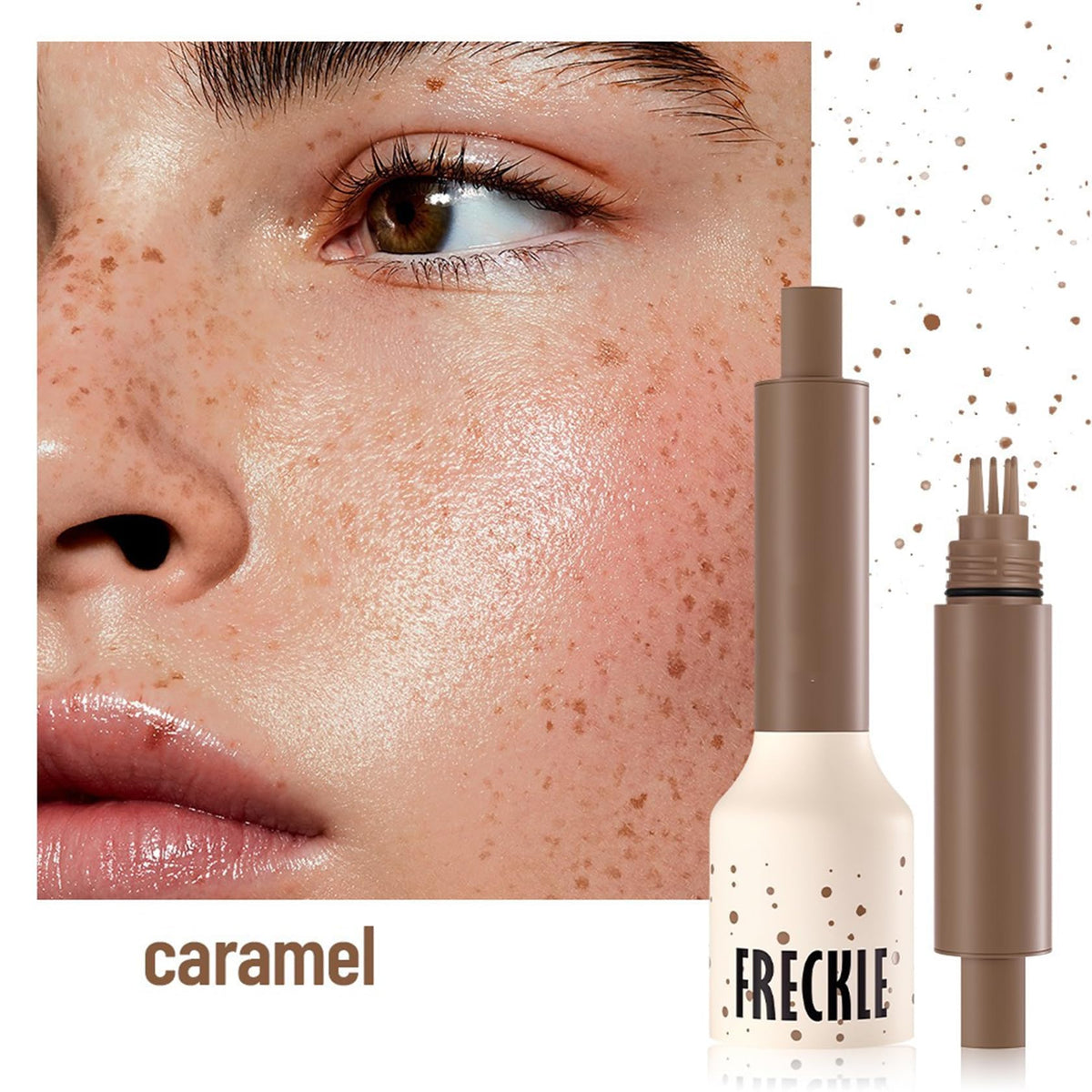 Generic Sunkissed Dot Freckle Stamp for Natural Makeup Enhancement & Realistic Faux - Precise Five-Point Applicator with Removable Cap in Beige & Brown for Instant Sun-Kissed Look & Effortless Beauty