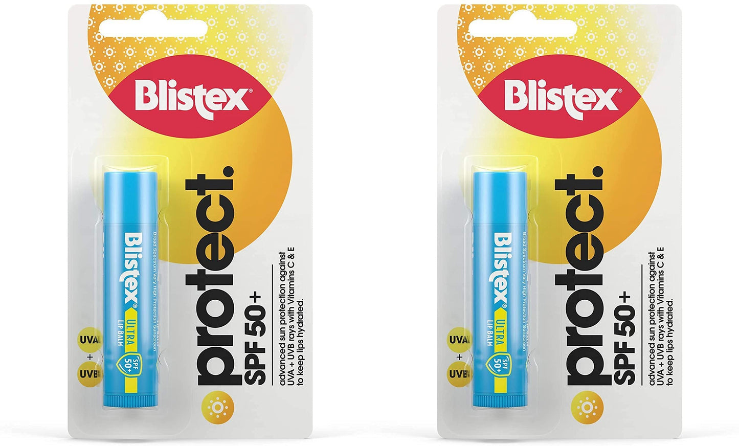 Blistex Ultra Lip Balm with SPF 50 Plus Lip Protection from UVA and UVB Rays, 4.25 g (2 Pack)