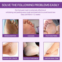 sefudun 3 Pack Foot Peel Mask,Exfoliating Foot Socks Calluses Remover Dead Skin, Aloe Moisturizing Feet Peeling Mask for Dry Skin,Cracked Heels,Foot SPA Socks for Women and Men