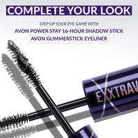 Avon Exxtravert Extreme Volume Mascara 9.5ml, With Silk-like Fibres For Extreme Volume And Buildability, For a Clump-free Look, Cruelty Free, Blackest Black