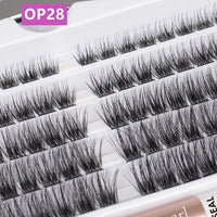 ocean pearl Individual Lashes with Lash Bond and Seal 120 Cluster Lashes Eyelash Extension Kit Thin Band Lash Clusters Wide Stem Lash Extensions Mix C/CC/D Curl 10-16mm Length False Eyelashes with Glue - OP28
