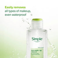 Vaseline Simple Kind to Skin Eye Makeup Remover pro-vitamins B5 + E and triple-purified water for sensitive skin 125 ml