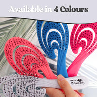 Head Jog 18 Ocean Hair Brush. Eco Friendly Vent Paddle Brushes With Flexible Soft Bristles, Detangling Wet Or Dry Hair. Gentle Brushing & Detangling Brush For Curly & Wavy Hair (Pebble)