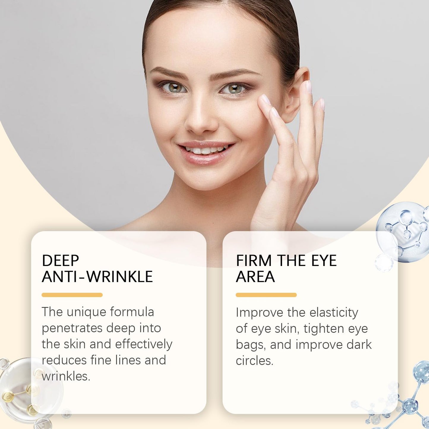 Vitamin C Eye Cream, Eye Cream for Dark Circles and Puffy Eyes, Men and Women Revitalift Eyes Cream, Under Eye Serum Stick for Brightening Revitalizing Anti Wrinkle Hydrating