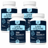 Solavica 300 Billion CFU Live Cultures Capsules for Women & Men (60 Count (Pack of 4))