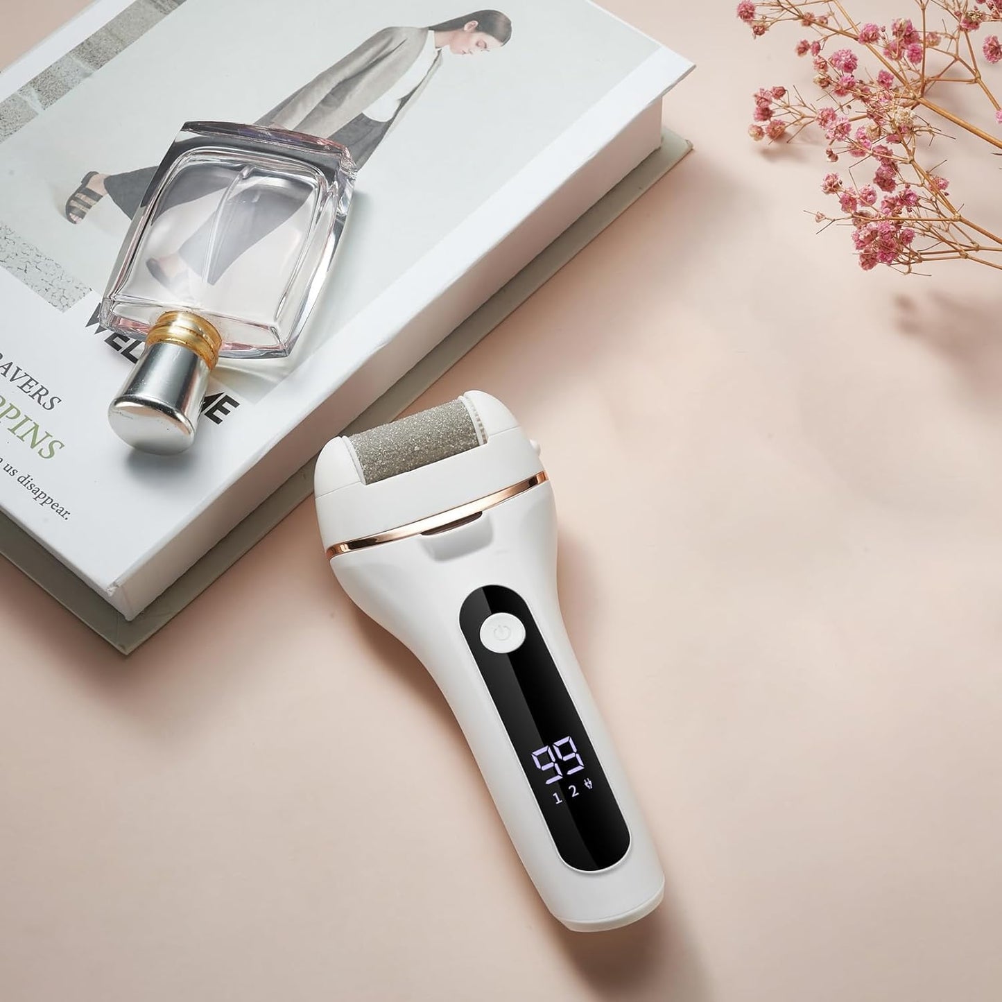 Swhily Foot Callus Remover, Professional Electric Pedicure Callus Remover, Rechargeable Foot File with 6 Roller Heads for Feet Care