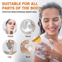 2PCS Wormeer Turmeric Soap Bar, Tumeric Soap for Face & Body,Turmeric Cleansing Bar, Rich in Narious Nutrients, It Is Equipped with a Foam Net to Improve Fine Lines