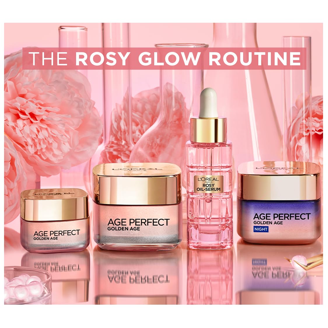 L'Oréal Paris Age Perfect Golden Age Rosy Oil Face Serum, Boosts Skin Radiance & Brightens Complexion [30ml]