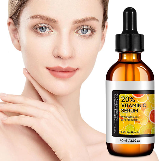 Generic Vitamin C Serum for Face Hyaluronic Acid Powerful 20% Vit C Serum for Dark Spots, Wrinkles & Fine Lines Anti Aging, Collagen Boosting & Skin Brightening Facial Serum Skin Care Women/Men 60ml