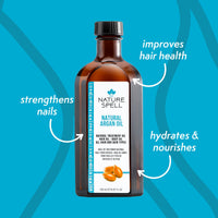Nature Spell Argan Oil for Hair & Scalp, Pre-Diluted Oil to Replenish and Protect Strands from Heat Damage, For All Hair Types, 150ml