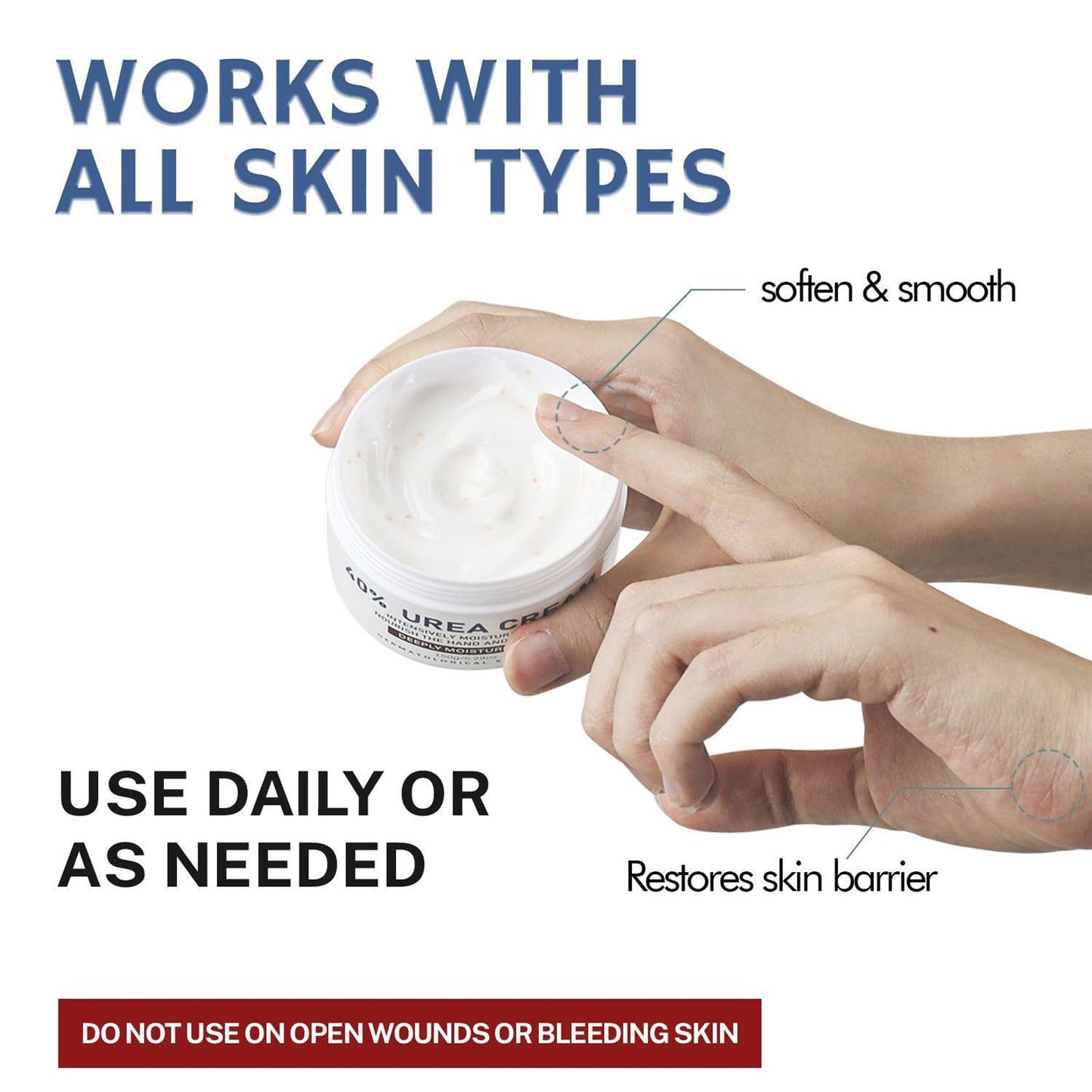 Shengqialun Urea Foot Cream, Urea Cream 40 Percent For Feet, Foot Cream for Cracked Heels and Dry Skin, Urea Cream for Hand,Foot and Body Care Deep Moisturizing Callus Remover Nourishes Soften