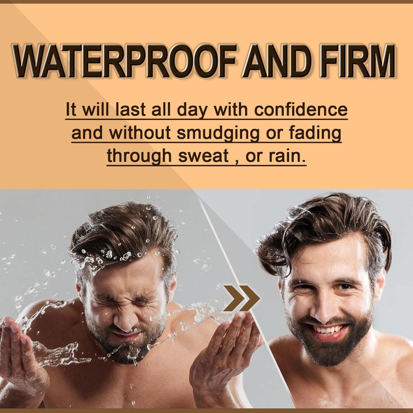 RubyTint Beard Dye for Men – Waterproof Formula with 4-Prong Tip – Helps Fill & Shape for a Natural Look Multi-Use Beard Pen Filler (black 2pcs)