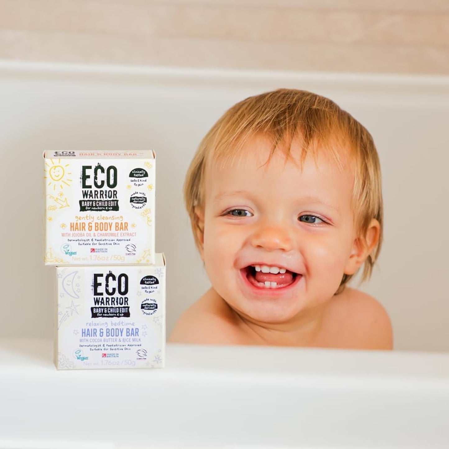Little Soap Company Eco Warrior Baby & Child 2-in-1 Hair & Body Bar, Orange Blossom, Vegan, 50g