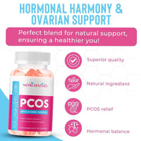 Myo-Inositol & D-Chiro Inositol Gummies- Myo & D-Chiro Inositol Supplement with Folate & Vitamin D- Natural Ratio Ovarian Support Women Hormone Balance Blend- PCOS Supplements for Women- 60 Gummies