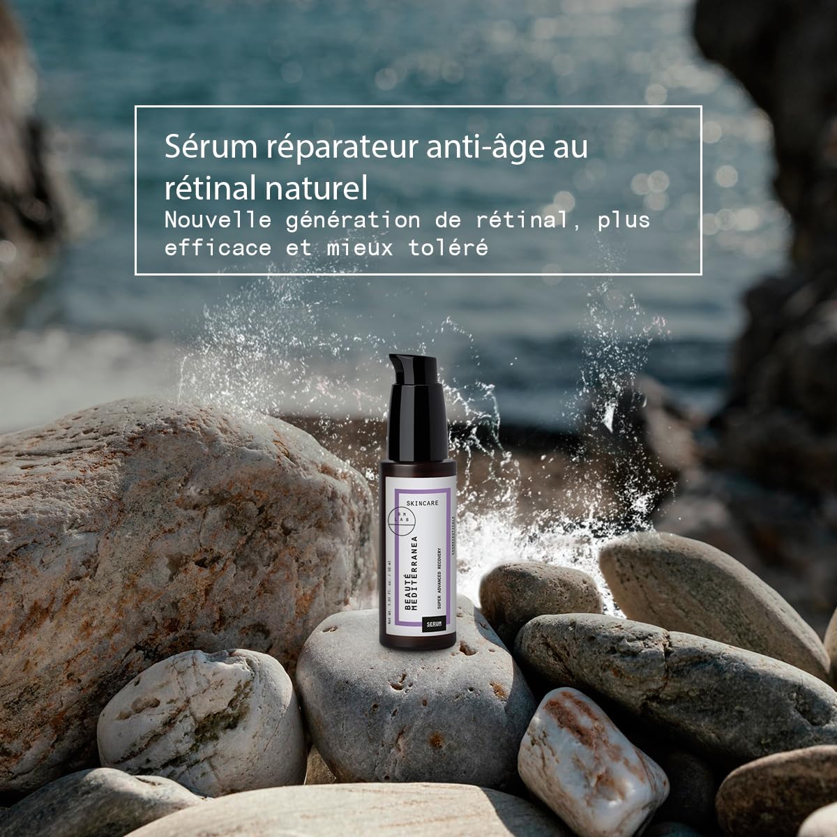 Beauté Mediterranea Super Concentrated Serum with Natural Retinal - 30 ml - with Bakuchiol and Vitamin D Booster - Optimal Tolerance - 100% Vegan - Super Advanced Recovery Serum