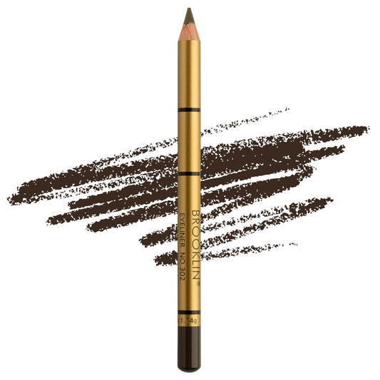 BROOKLIN Impala - Waterproof Eyeliner Brooklin | Water Resistant | Smooth Creamy Texture | Easy to Apply | Long Lasting | Colour 302 Dark Grey Brown