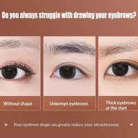 2in1 Eyebrow Powder Kit with Palette, Pencil, Pomade & Tint - Medium Brown & Dark Brown Shades for Dye, Touch Ups & Contouring of Brows, Hairline & Face