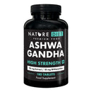 Ashwagandha High Strength Plus | 125 mg Root Extract with 10 mg Withanolides | 180 Vegan Tablets | 6-Month Supply | Supports Stress & Anxiety Relief, Better Sleep, and Energy Balance | by Nature Diet