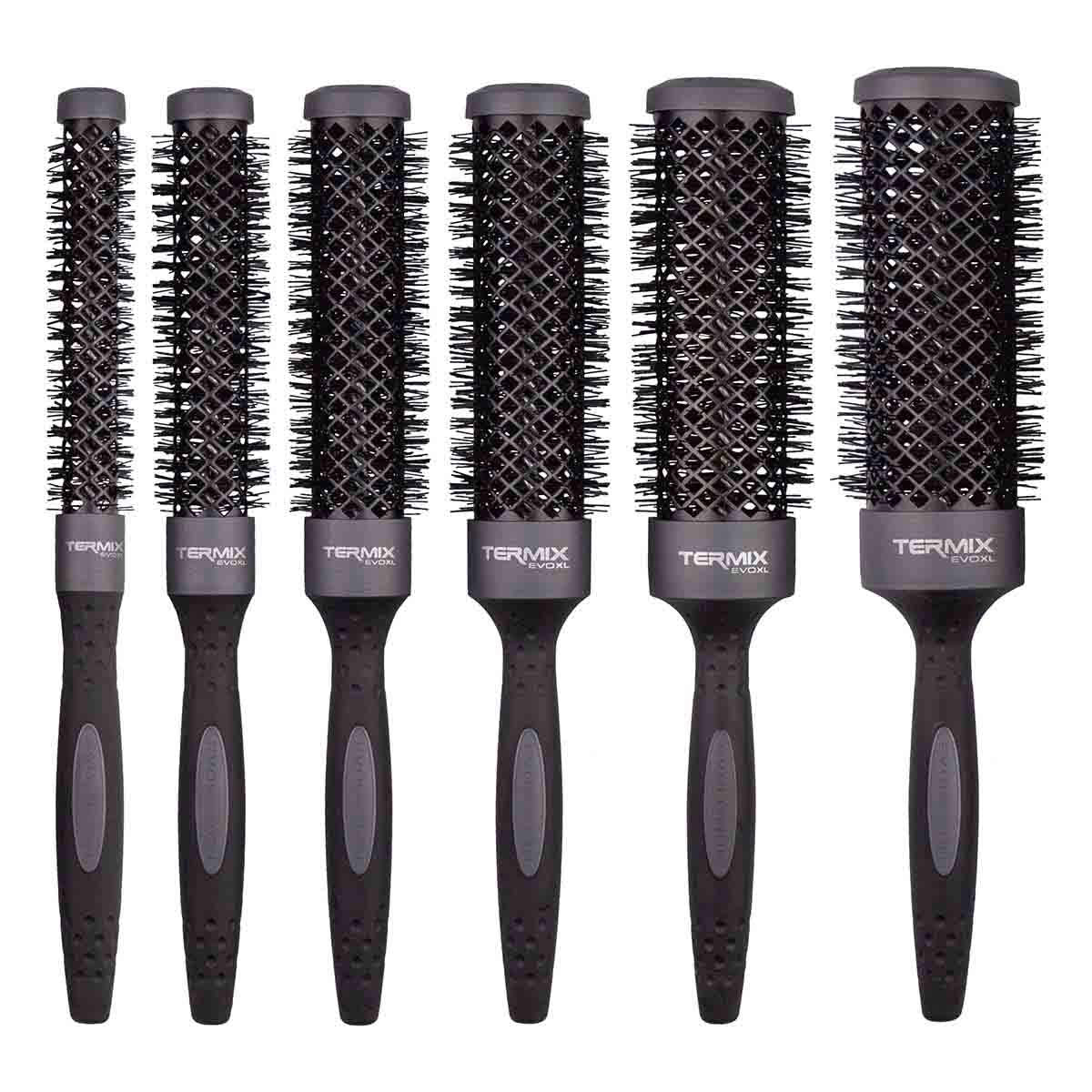 Termix Evolution XL Round Hairbrush Ø 32 mm, 3cm Longer- Hairbrush with ionized fibers and a 25% Extra Surface for Faster Drying, B-4094