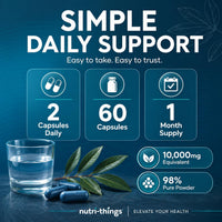 Nutri-things Pygeum Africanum Capsules - 60 Capsules - 5000mg 10:1 Extract - High-Strength Formula for Prostate Support and Hormonal Balance, Daily Dietary Supplement
