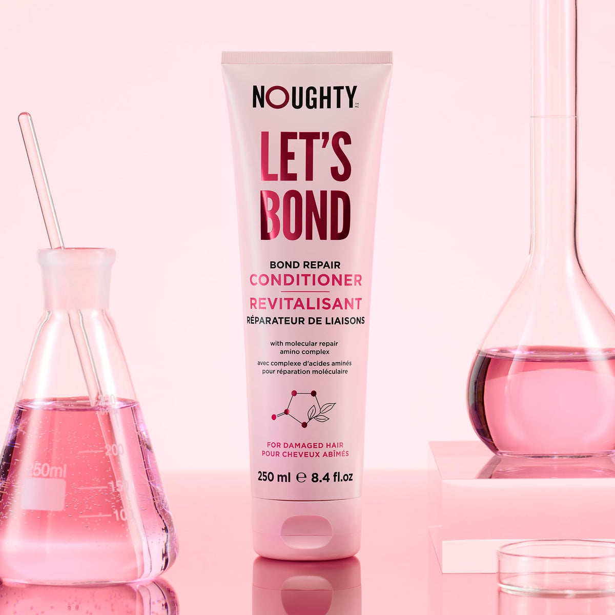 Noughty Let's Bond Builder Conditioner, Restorative Formula for Chemically Treated, Coloured and Damaged Hair, Bond Repair Treatment to Reduce Breakage and Improve Resilience, 250ml