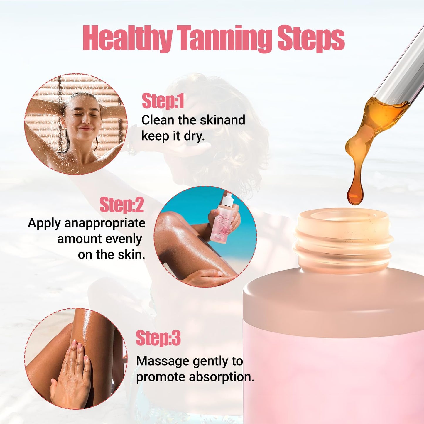 Katslyn Tanning Drops with Tanning Gel,Sunless,Enhances Natural Skin Tone and Glows Healthy Radiance. Suitable for Both Men and Women