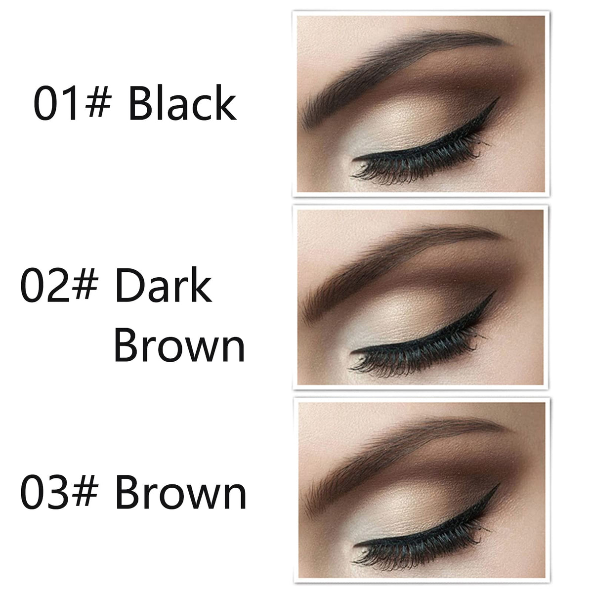 RenhuangFuxi Eyebrow Pencils Set, 12 PCS Eyebrow Eyeliner Pencils Set, Waterproof Brow Pencils, Easy Makeup Eyeliner Pencils, Natural Looking Long-Lasting Eye Brow Pencils, 3 Colors
