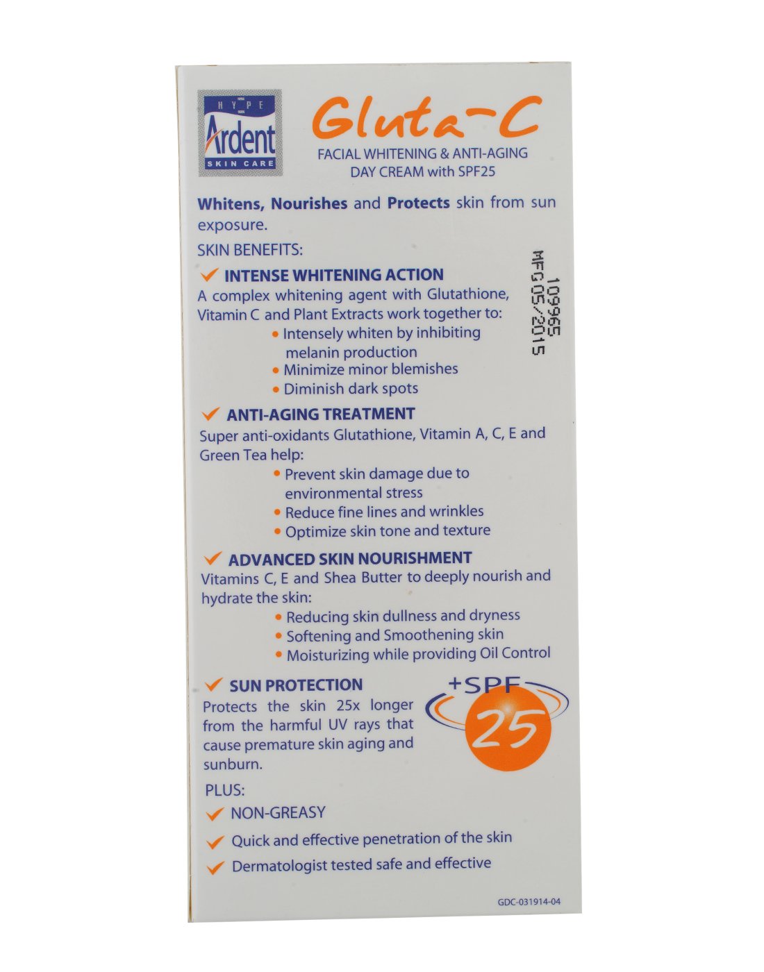 Gluta-C Facial Day CREAM Whitening &Anti-aging