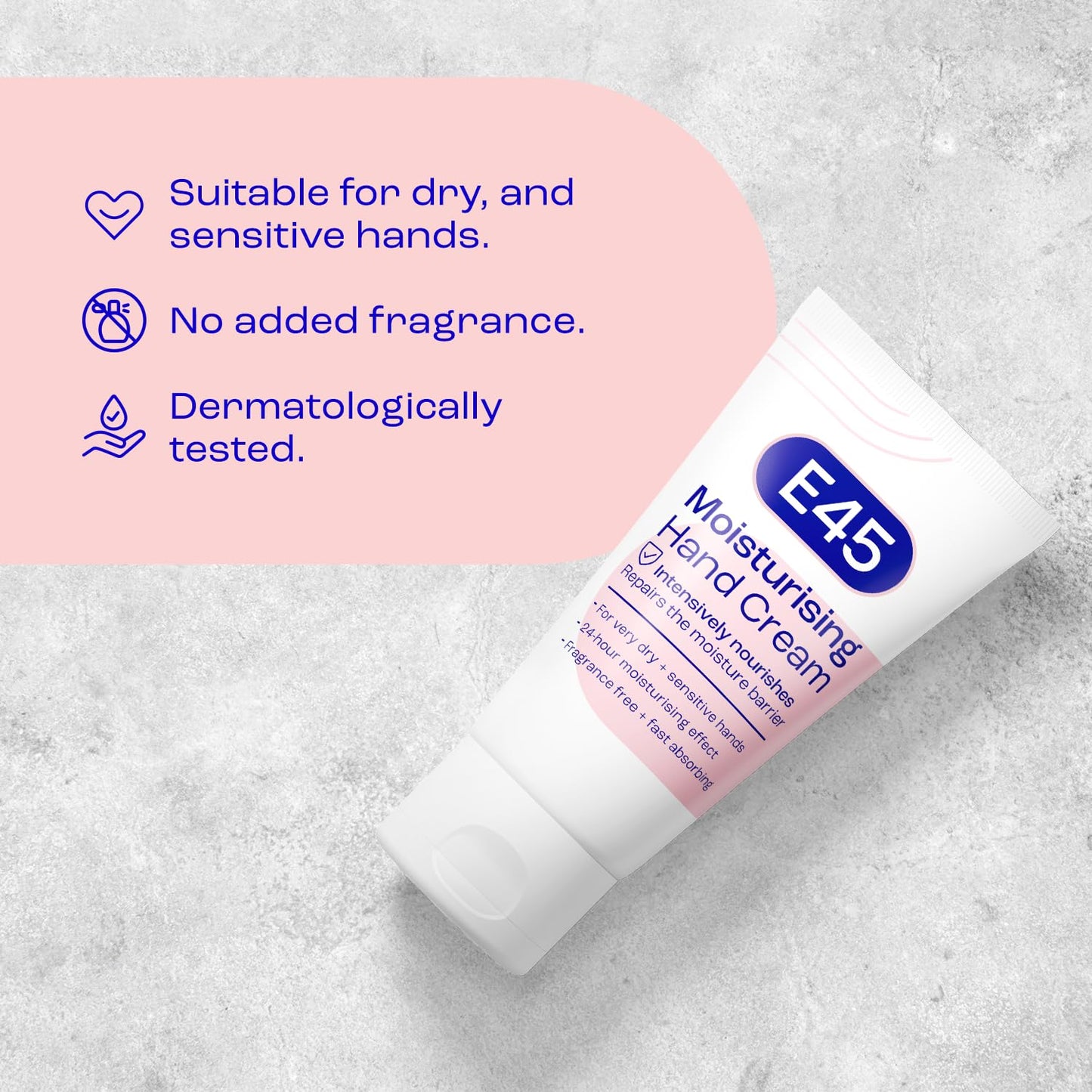E45 Daily Moisturising Hand Cream, 50 ml (Pack of 1)
