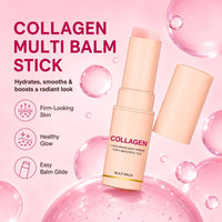 Lumiter Collagen Volume Multi Balm Stick - Collagen Stick for Face Fine Lines & Wrinkle, CollagenWand Stick, Elasticity & Radiance Care for Neck Lips Eye Balm, Makeup Base, 7g