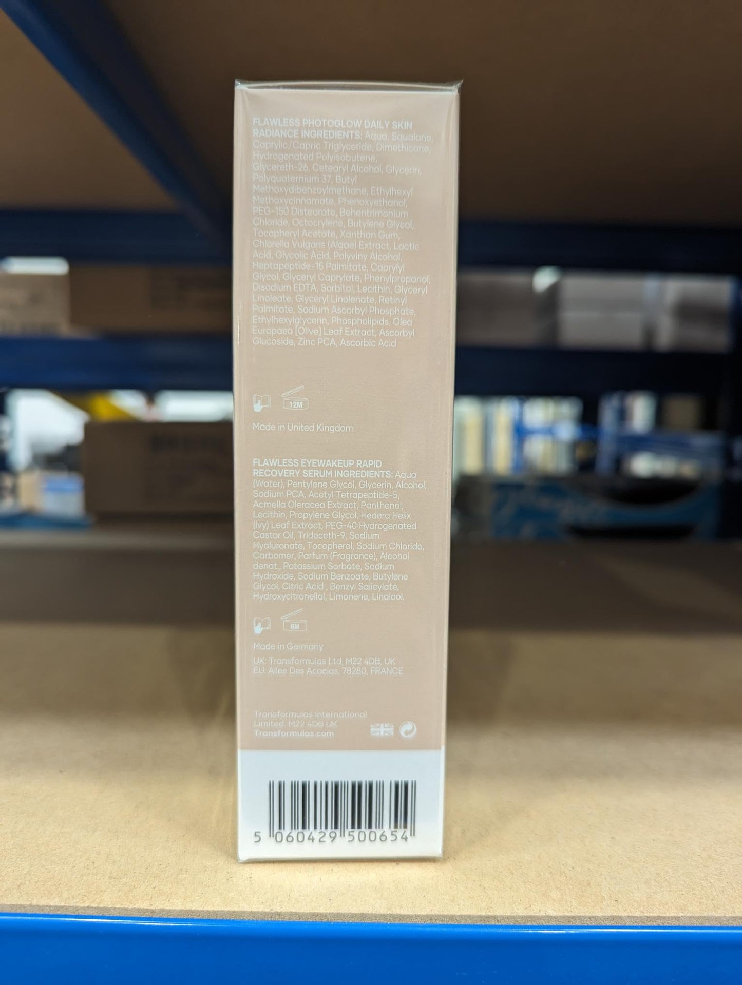 Transformulas Flawless PhotoGlow 50ml and Eye Wake Up Rapid Recovery 17.5ml Set, Face Moisturiser to Help Sooth, Tone and to Help Reduce Puffiness