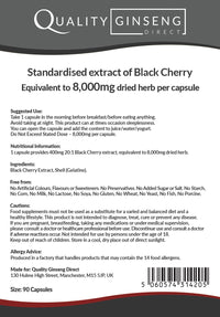 Quality Ginseng Direct Black Cherry | 8,000mg Capsules | Powerful Formula (90 Capsules)