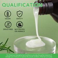 JYW Rosemary Hair Growth Shampoo and Conditioner Set, 300ml Each, Biotin Infused, Strengthening Formula