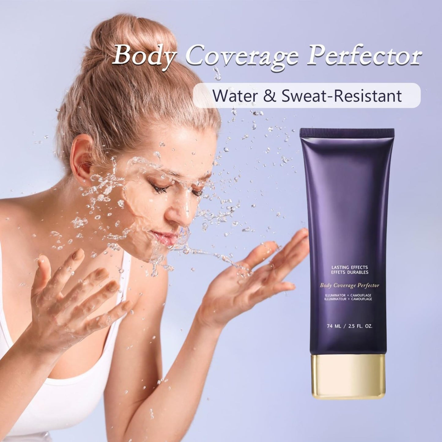 SHEBEEDO 2pcs Body Coverage Perfector,Tattoo Cover up Makeup Cream for Blemish, Spot, Scars, Waterproof No Transfer Body Foundation,All over Complexion Perfector Long-Lasting Concealer for Women(Natural Gloss)