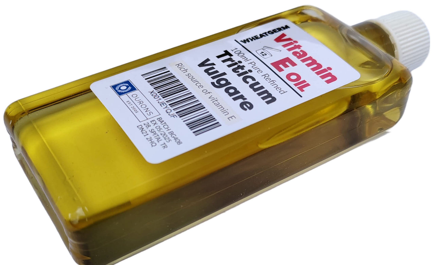 OURONS 100ml Vitamin E Oil - Wheatgerm - Pure & Refined Massage & Skin Care