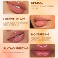 TUHOWEWZ Honey+Strawberry Balm Lip Mask Set, Moisturizing Lip Care With Natural Oils for Day & Night, Repair Honey Bee Lips Balm Reduce Lip Lines & Wrinkle