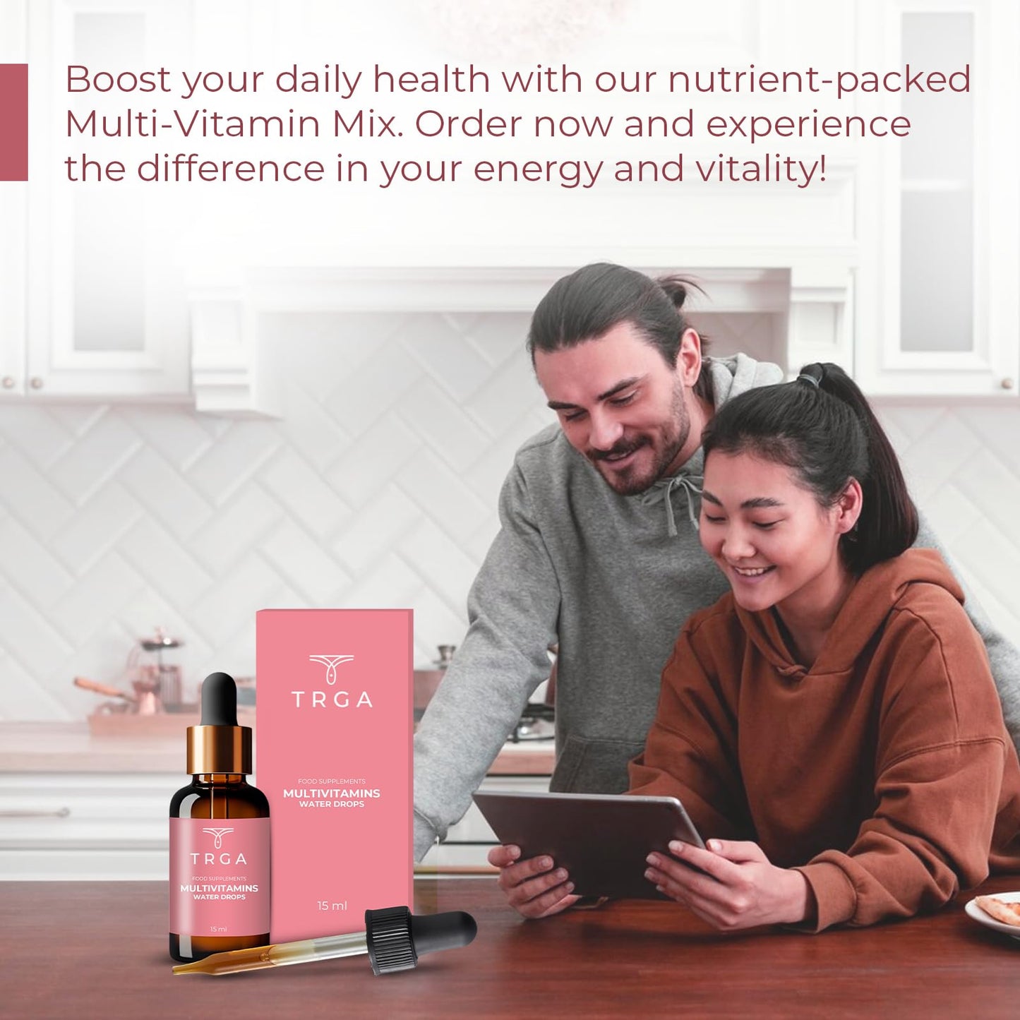 TRGA Multi-Vitamins Water Drops, 15ml, 30-Day Supply, Daily Liquid Supplement