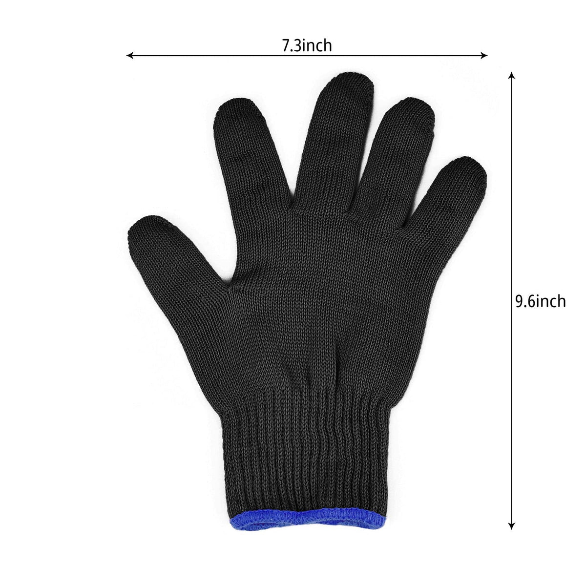 FOHOLA 1 Pcs Professional Heat Resistant Gloves for Hair Styling, Heat Proof Gloves, Heat Protection Gloves for Curling Wand (1 Pcs, Black)