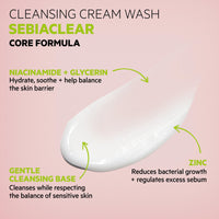 SVR SEBIACLEAR Soothing Cleansing Face Cream for Oily, Acne-Prone Skin Sensitized by Drying Anti-Acne Treatments, 200ml
