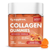 supplmnt. Marine Collagen Gummies - Hydrolysed Collagen Peptides with Biotin, Hyaluronic Acid & Vitamin C - Collagen Supplements for Women and Men - 120 Gummies. Collagen for Skin, Hair & Nails 2 Months Supply