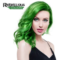 Rebellious Colour Semi Permanent Hair Dye Conditioning vegan cruelty free direct hair colour application 300ml (Voodoo Green)